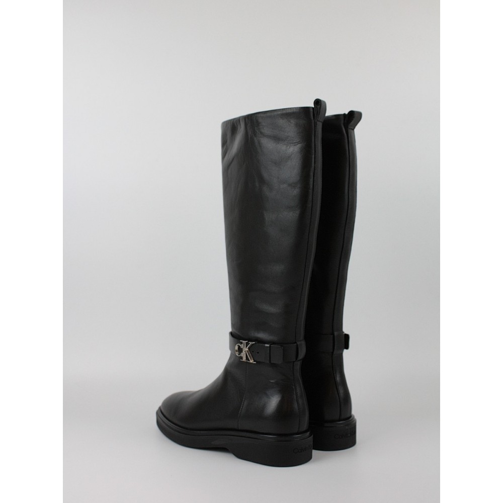 Γυναικεία Μπότα Calvin KLein Knee Boot W/ Metal Logo HW0HW02665-BEH Μαύρο Γυναικεία Μπότα Calvin KLein Knee Boot W/ Metal Logo HW0HW02665-BEH Μαύρο