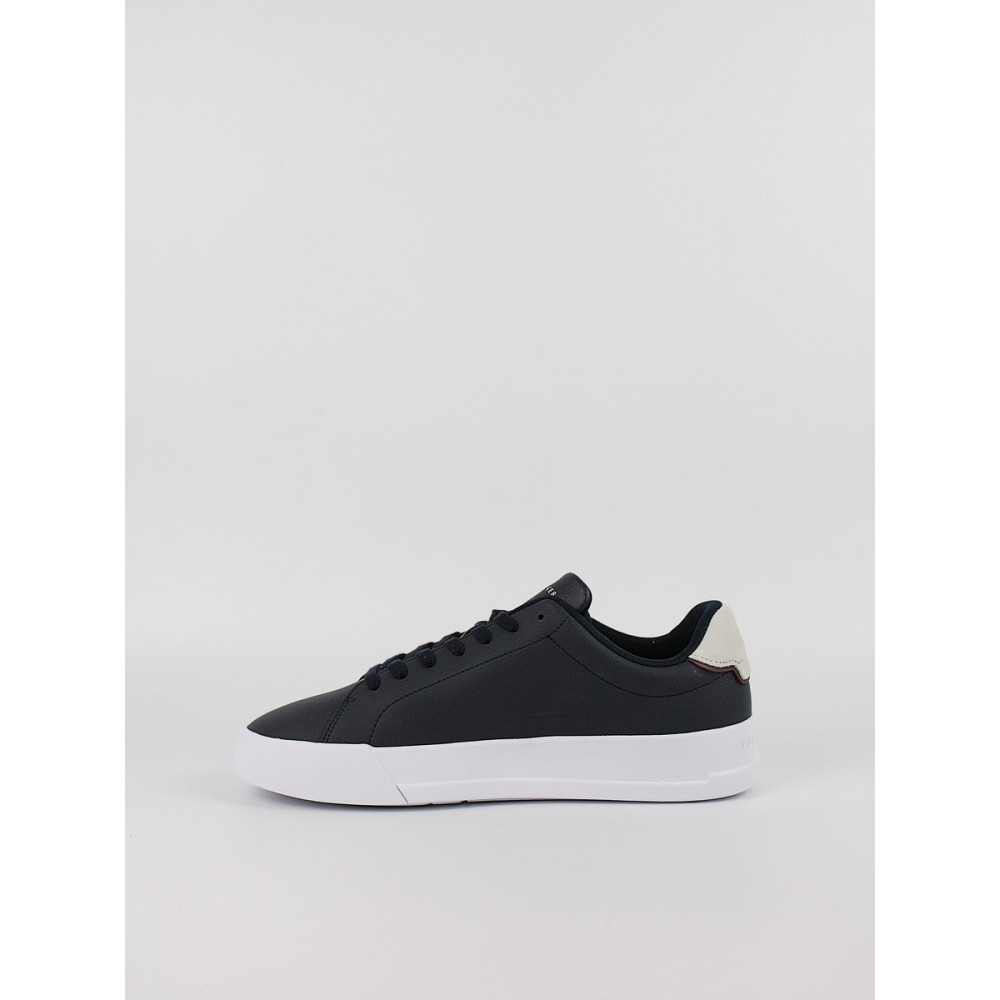 Men Sneaker Tommy Hilfiger Th Court Leather Detail Ess FM0FM05367-DW5 Blue