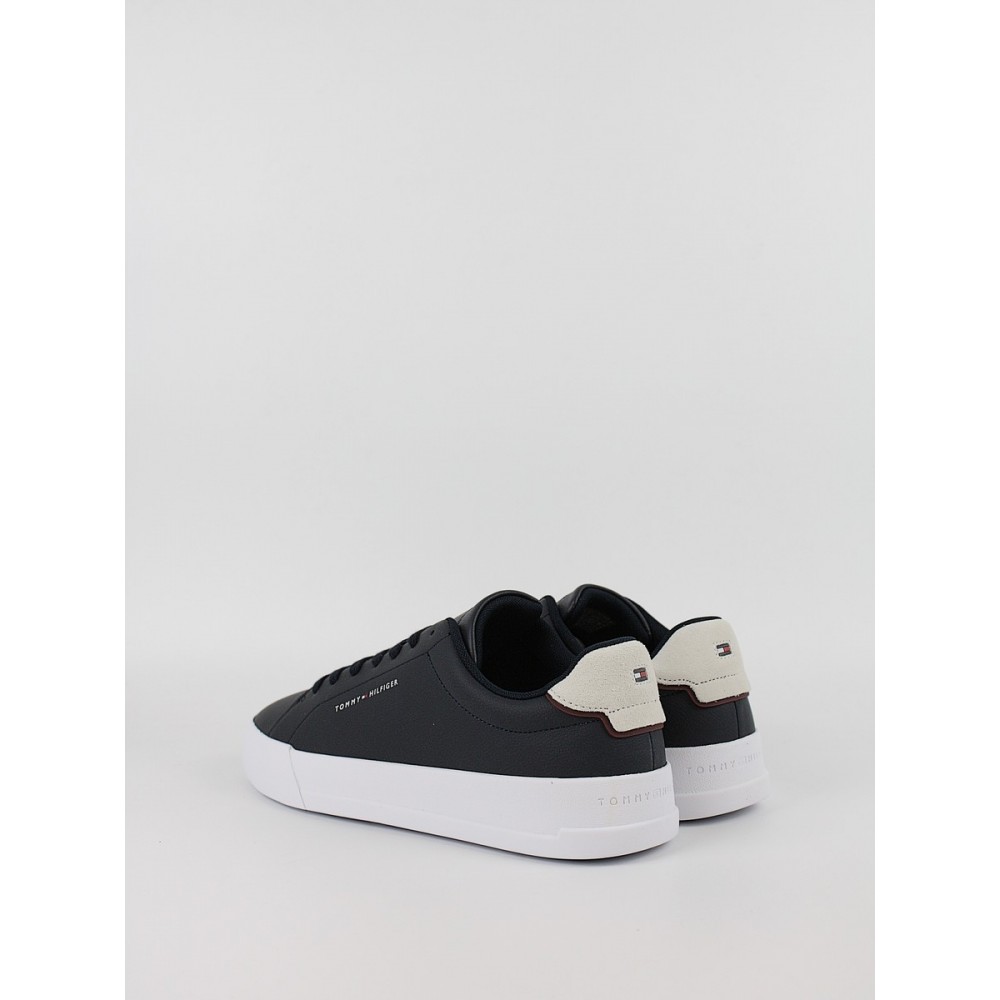 Men Sneaker Tommy Hilfiger Th Court Leather Detail Ess FM0FM05367-DW5 Blue