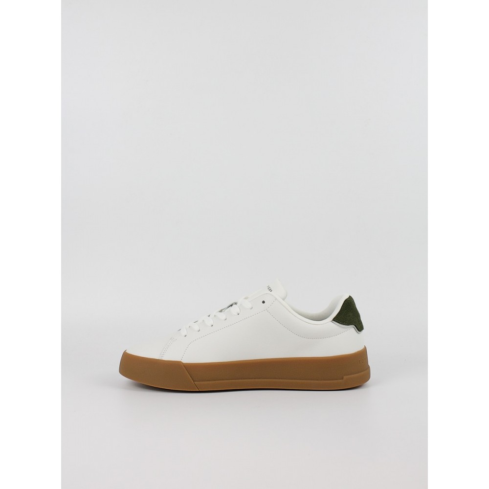 Men Sneaker Tommy Hilfiger Th Court Leather Detail Ess FM0FM05367-01V White
