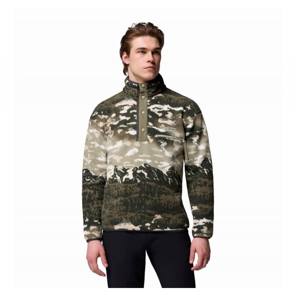 Ανδρική Μπλούζα Columbia Helvetia™ II Printed Half Snap Fleece 2098461-349 Χακί