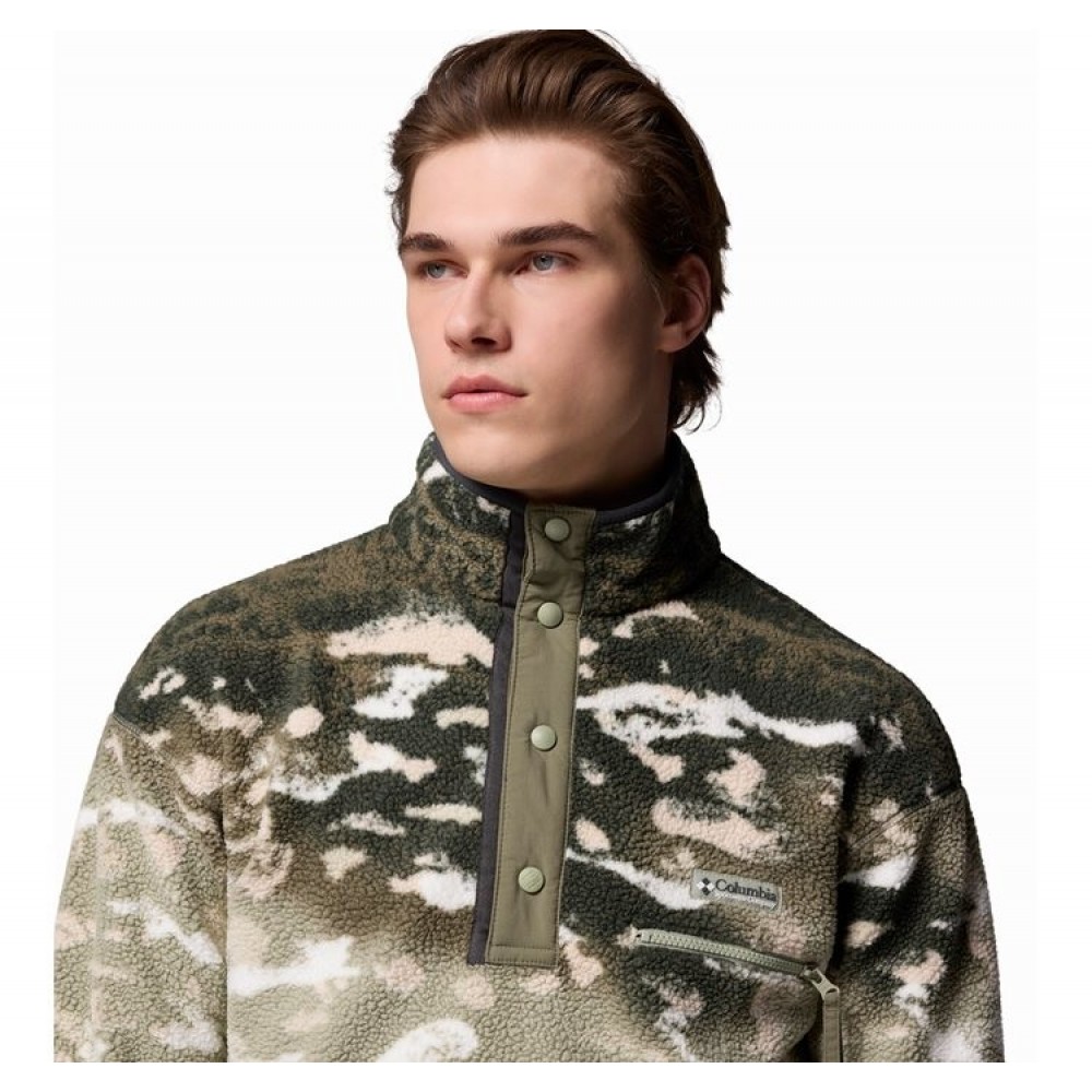 Ανδρική Μπλούζα Columbia Helvetia™ II Printed Half Snap Fleece 2098461-349 Χακί
