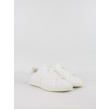 Women Sneaker Calvin KLein Low Pro Cup Laceup Lth Moire HW0HW02845-0K7 White