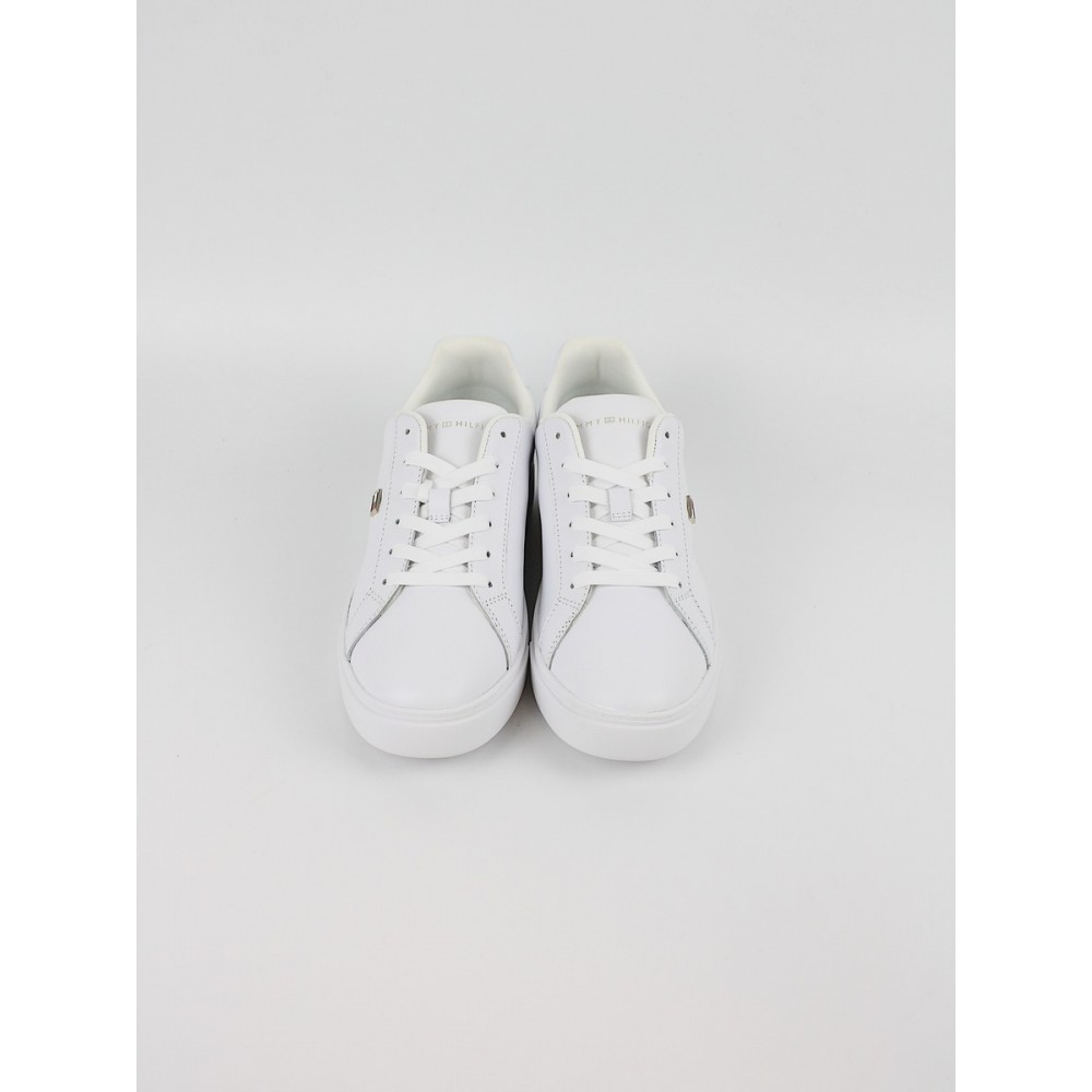 Women Sneaker Tommy Hilfiger Flag Court Sneaker FW0FW09074-YBS White