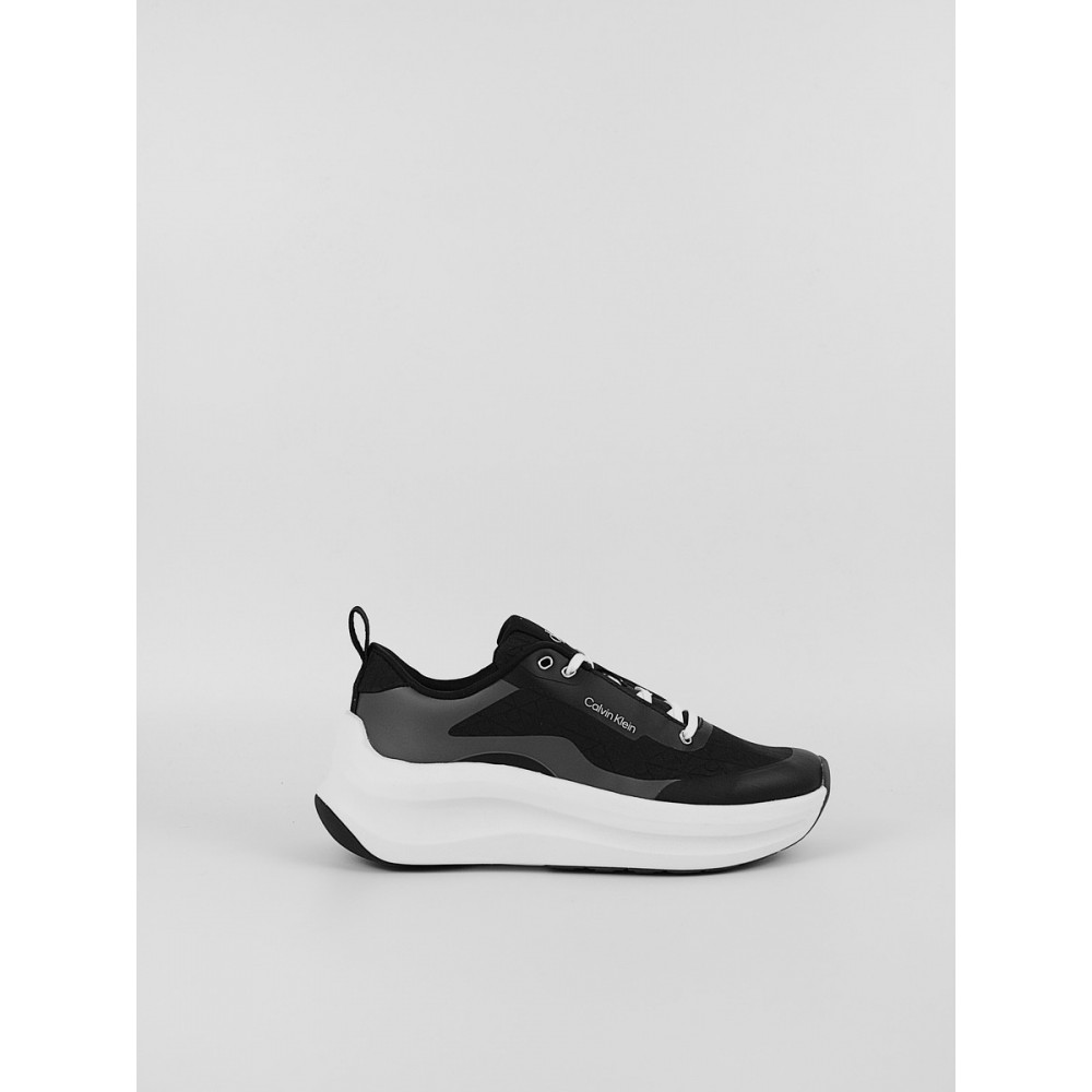 Women Sneaker Calvin KLein Chunky Runner Laceup Mix Aop YW0YW02077-0GM Black