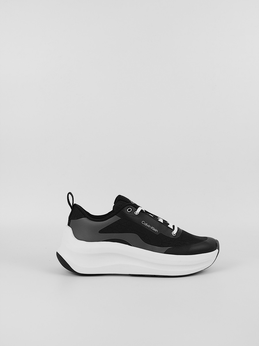 Women Sneaker Calvin KLein Chunky Runner Laceup Mix Aop YW0YW02077-0GM Black