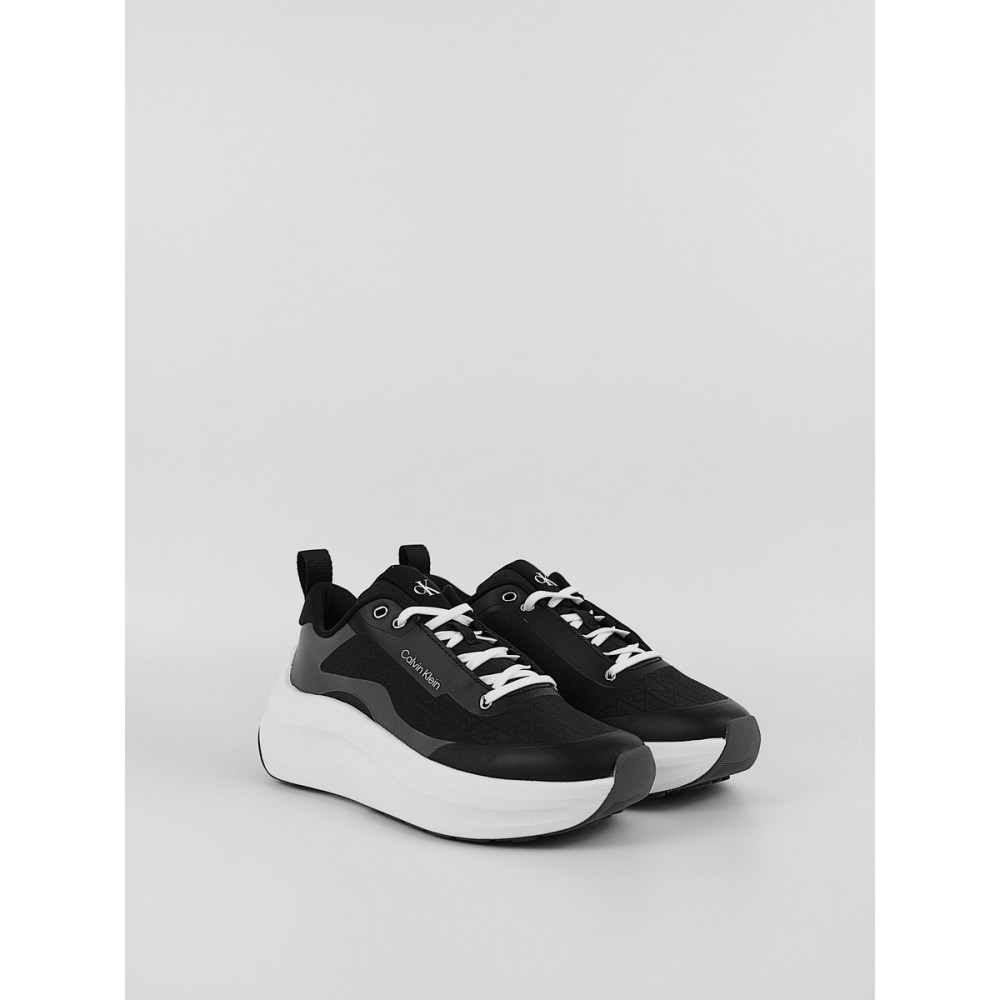 Women Sneaker Calvin KLein Chunky Runner Laceup Mix Aop YW0YW02077-0GM Black