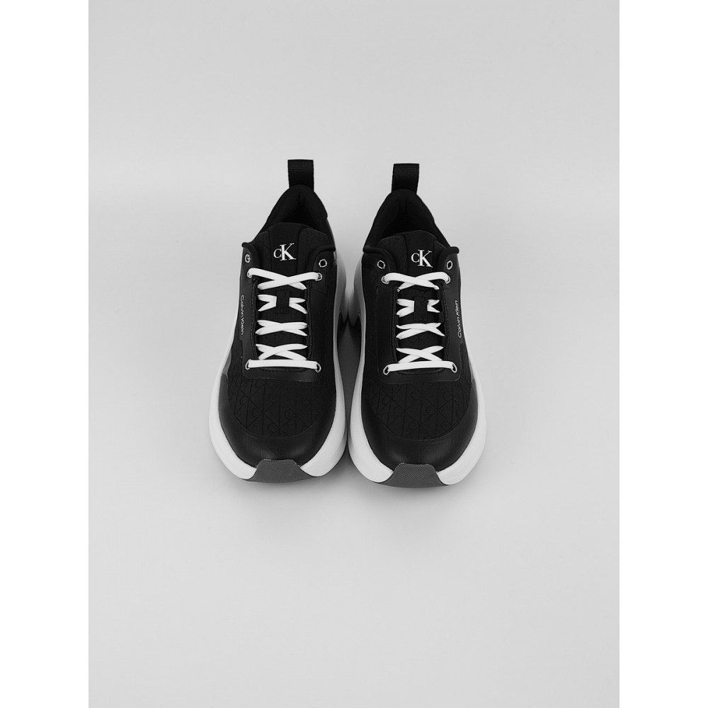 Women Sneaker Calvin KLein Chunky Runner Laceup Mix Aop YW0YW02077-0GM Black