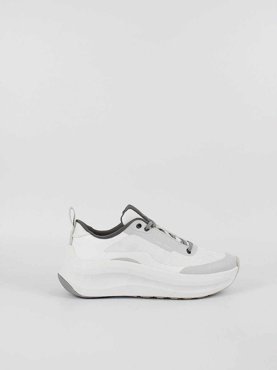 Women Sneaker Calvin KLein Chunky Runner Laceup Mix Aop YW0YW02077-0K6 White