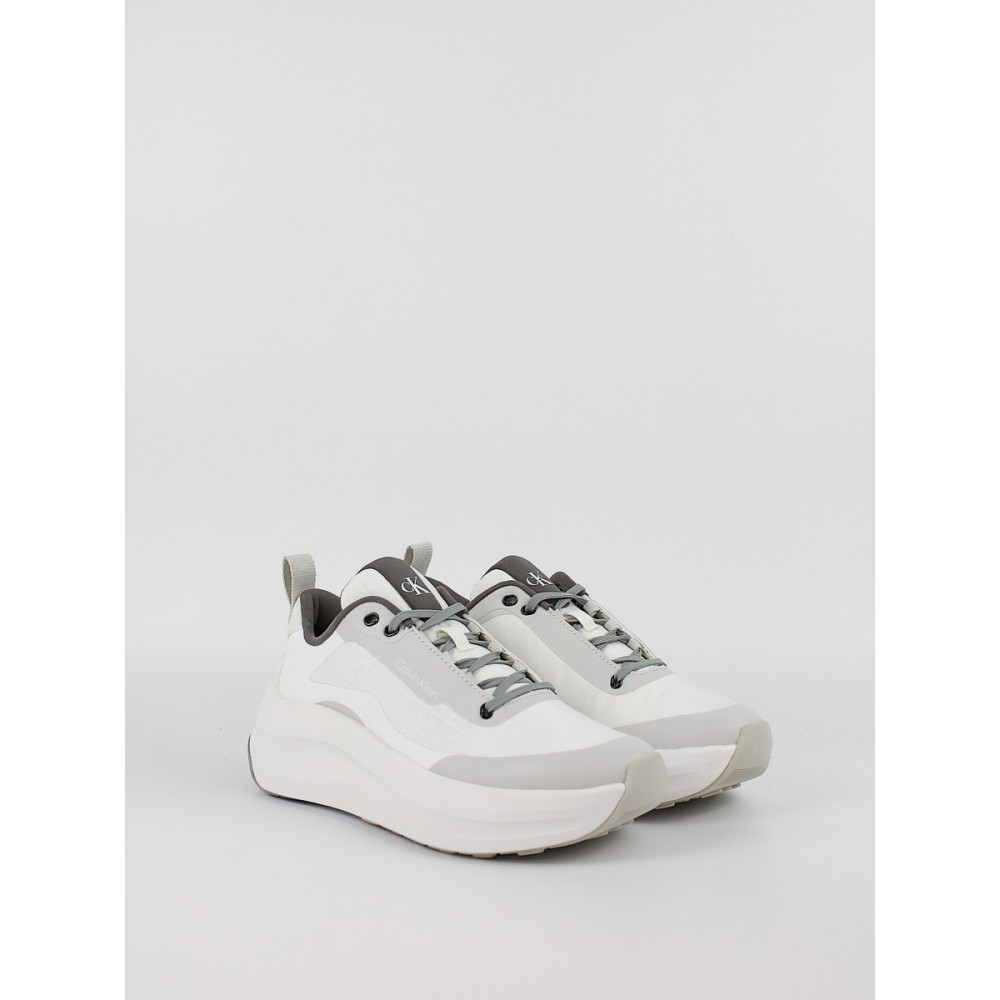 Women Sneaker Calvin KLein Chunky Runner Laceup Mix Aop YW0YW02077-0K6 White