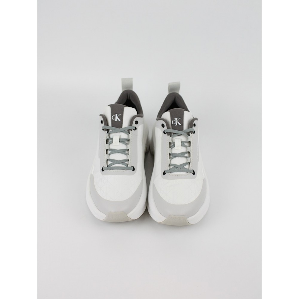 Women Sneaker Calvin KLein Chunky Runner Laceup Mix Aop YW0YW02077-0K6 White