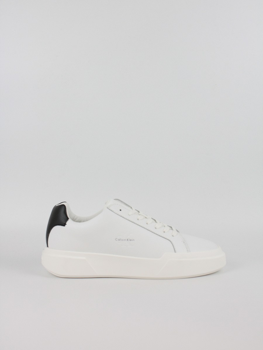 Men Sneaker Calvin KLein Chunky Cupsole Laceup Lth YM0YM01344-01W White