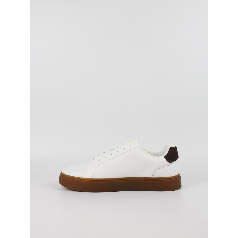 Men Sneaker Calvin KLein Classic Cupsole Laceup Lth YM0YM01435-05V White