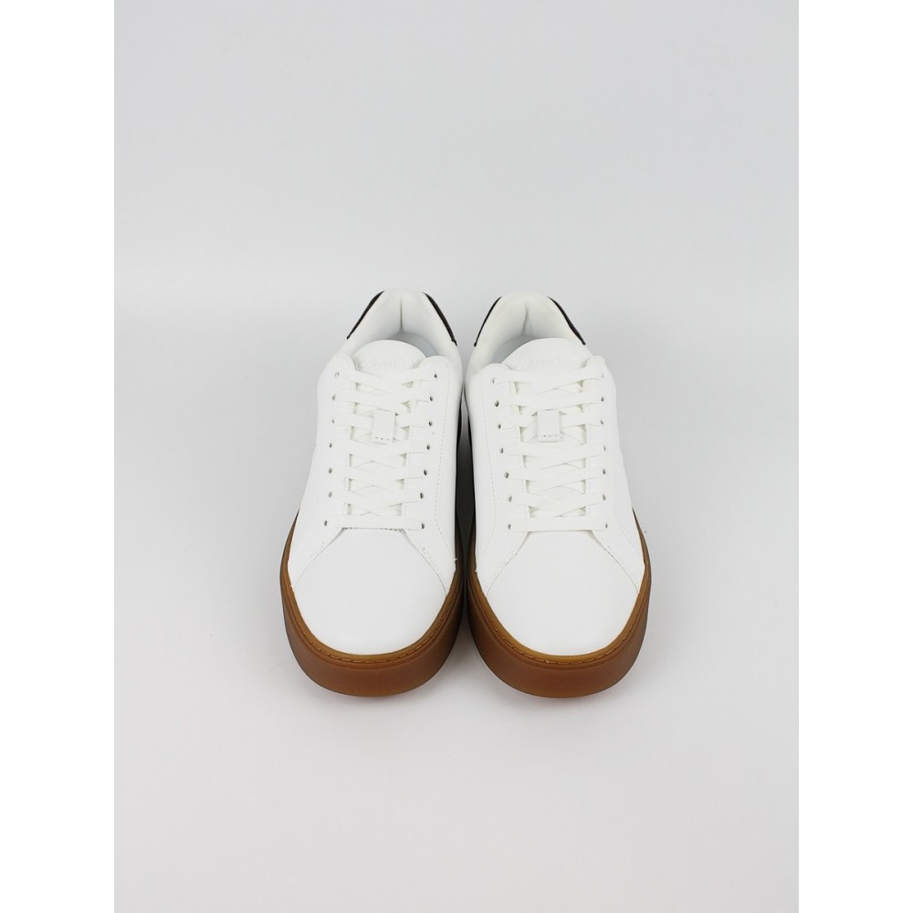 Men Sneaker Calvin KLein Classic Cupsole Laceup Lth YM0YM01435-05V White