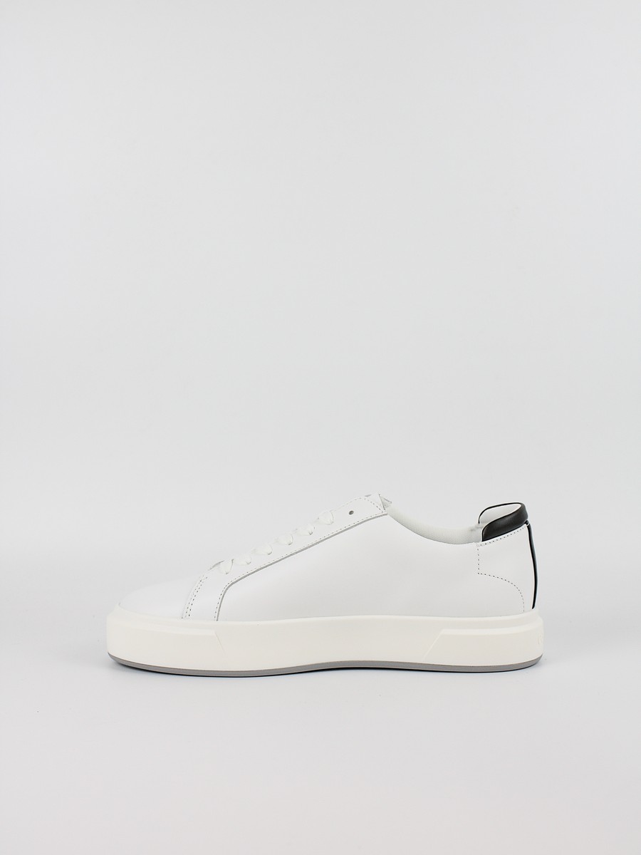 Men Sneaker Calvin KLein Basket Cupsole Laceup Lth Ml YM0YM01460-01W White
