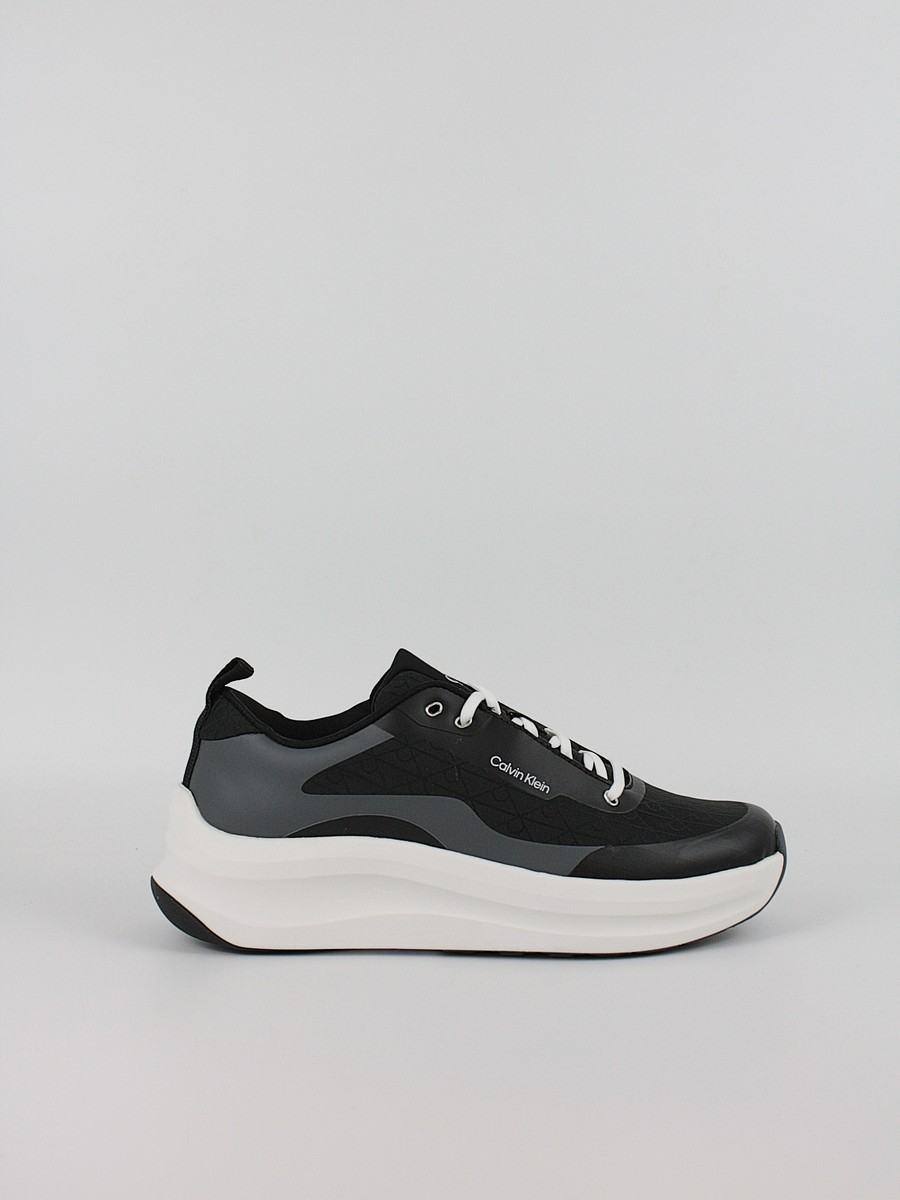Ανδρικά Sneaker Calvin KLein Chunky Runner Laceup Mix Aop YM0YM01456-01F Μαύρο