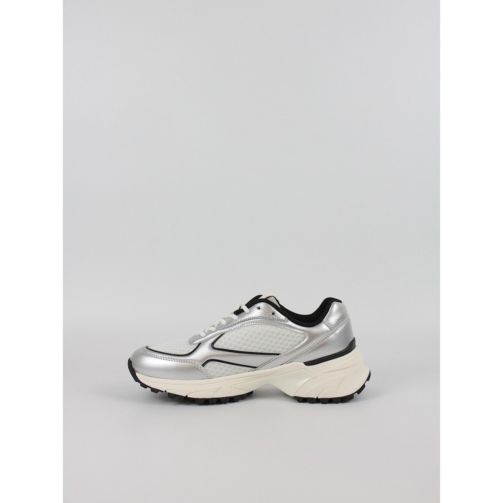 Γυναικεία Sneaker Calvin KLein Hike Runner Lace Up Mesh Mix Met YW0YW02063-0IX Ασημί