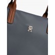 Γυναικεία Τσάντα Tommy Hilfiger Popette Tote AW0AW17711-PTU Γκρι