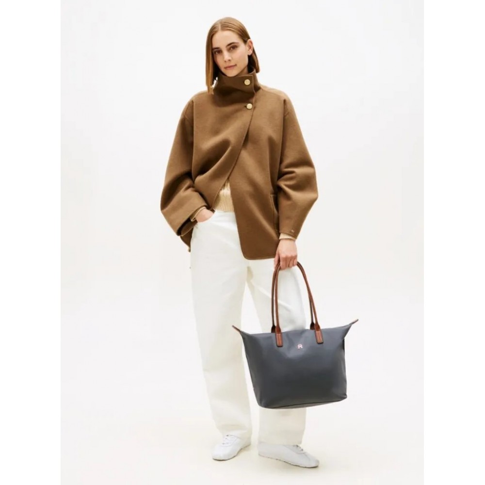 Γυναικεία Τσάντα Tommy Hilfiger Popette Tote AW0AW17711-PTU Γκρι