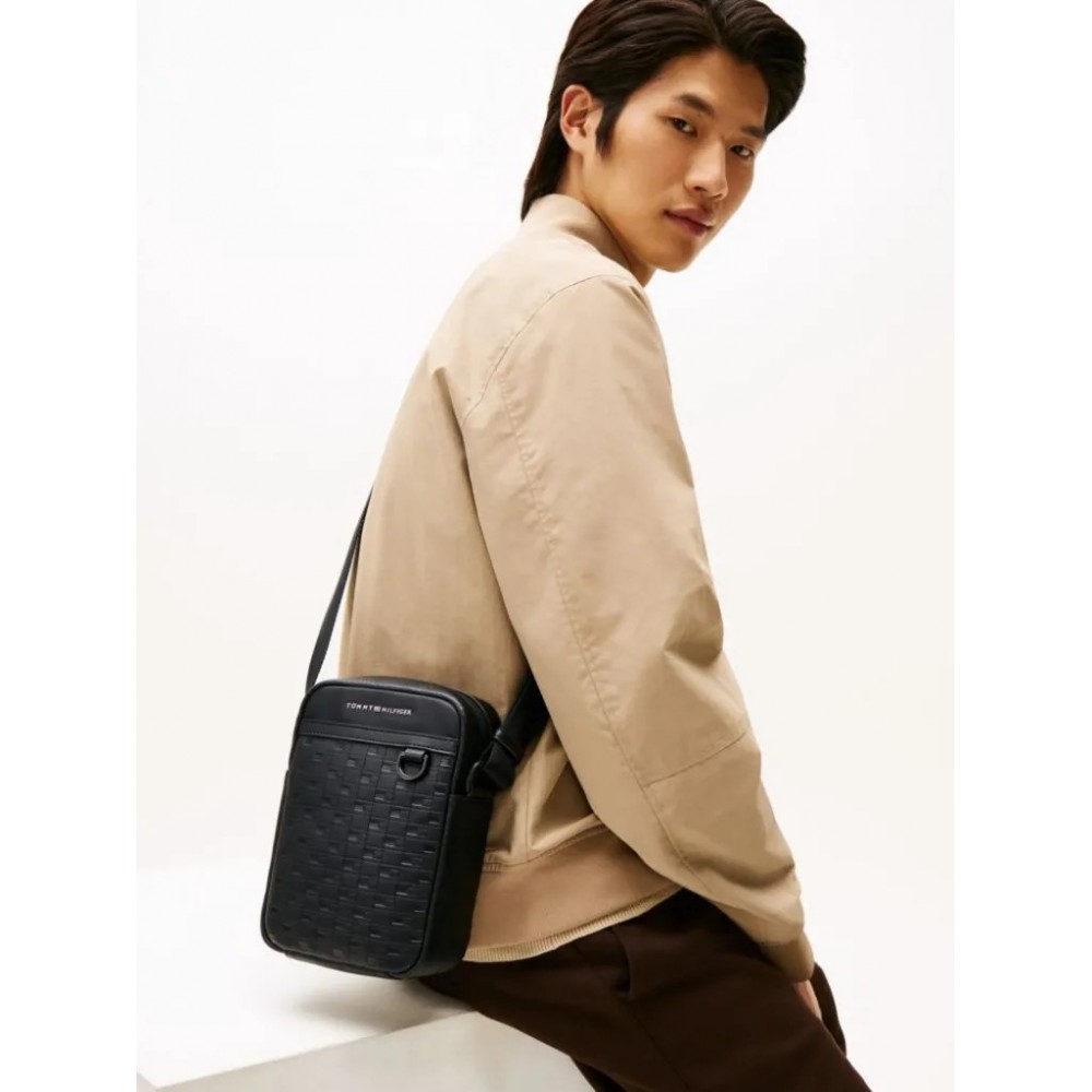 Ανδρικό Τσαντάκι Tommy Hilfiger Th Modern Mini Reporter AM0AM14019-BDS Μαύρo