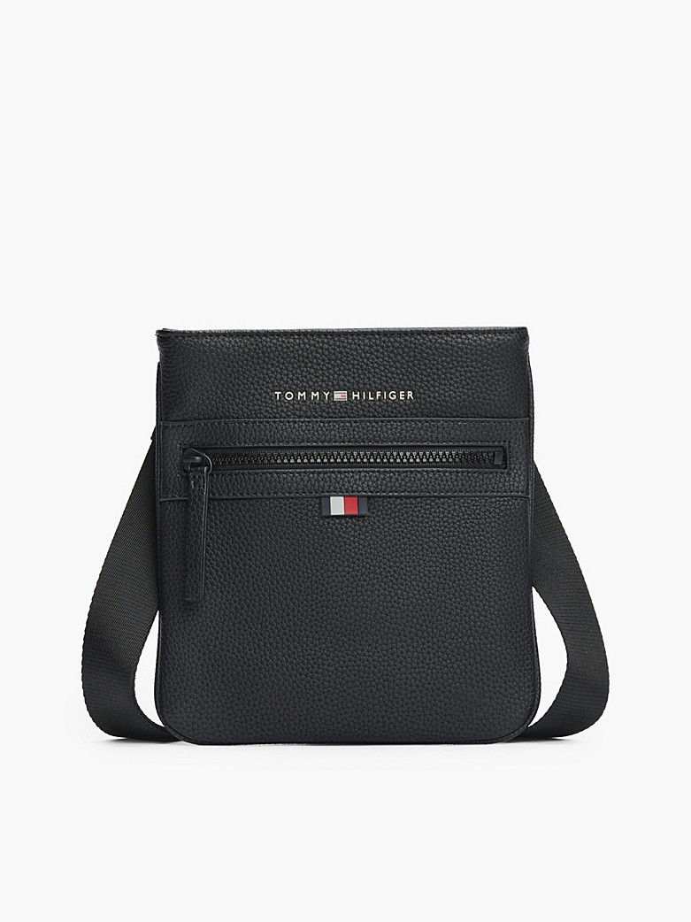 Ανδρικό Τσαντάκι Χιαστή Tommy Hilfiger Essential Pu Mini Crossover AM0AM09505-BDS Μαύρο
