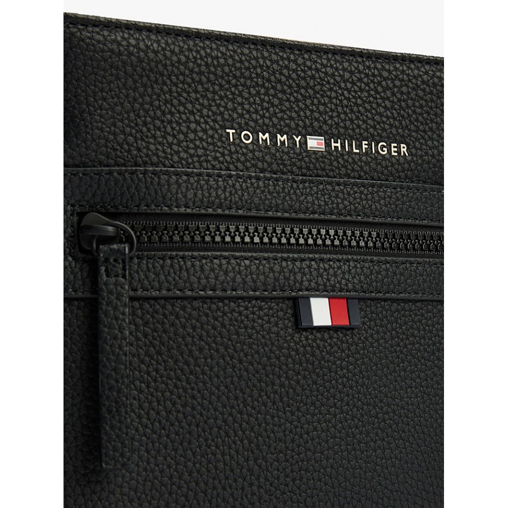 Ανδρικό Τσαντάκι Χιαστή Tommy Hilfiger Essential Pu Mini Crossover AM0AM09505-BDS Μαύρο
