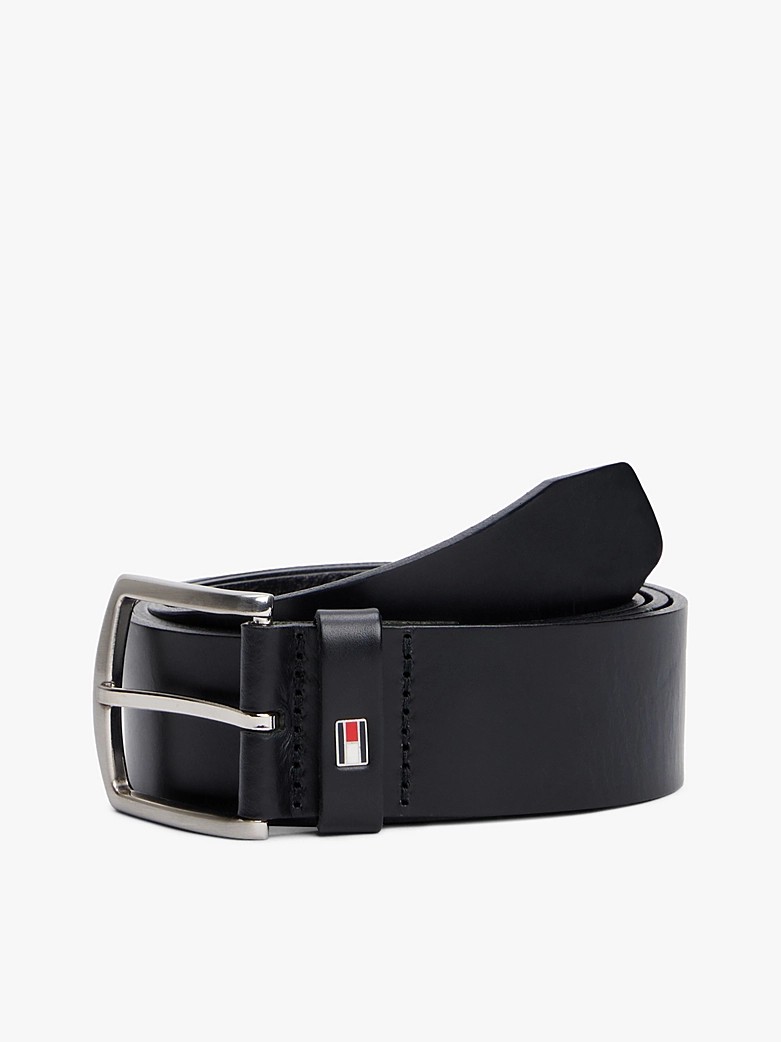 Ανδρική Ζώνη Tommy Hilfiger New Denton Belt 4.0 E367863162-090 Μαύρη