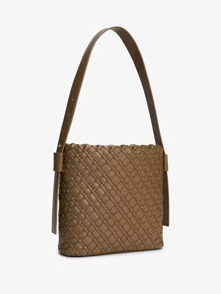 Γυναικεία Τσάντα Tommy Hilfiger Th Braided Shoulder Bag AW0AW18160-R07 Καμηλό