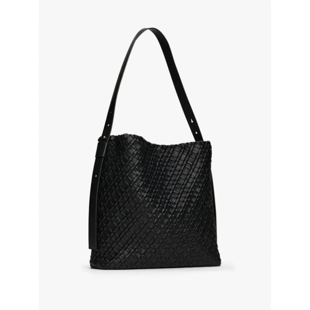 Γυναικεία Τσάντα Tommy Hilfiger Th Braided Maxi Hobo AW0AW18161-BDS Μαύρη