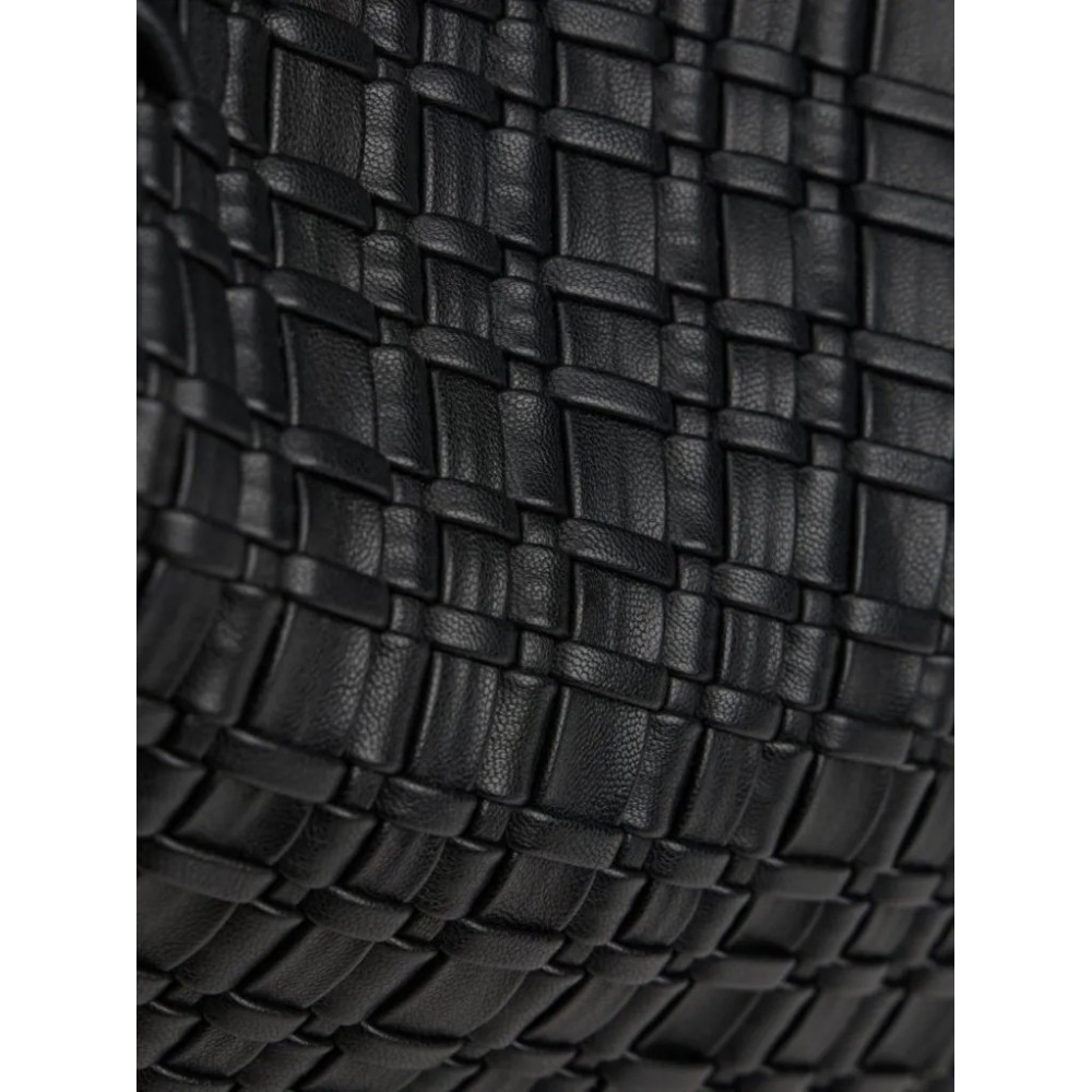 Γυναικεία Τσάντα Tommy Hilfiger Th Braided Maxi Hobo AW0AW18161-BDS Μαύρη