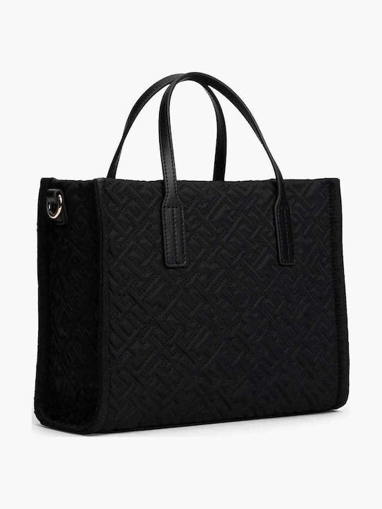 Γυναικεία Τσάντα Tommy Hilfiger Th City Mini Tote Mono Nylon AW0AW18162-BDS Μαύρη