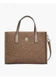 Γυναικεία Τσάντα Tommy Hilfiger Th City Mini Tote Mono Nylon AW0AW18162-R07 Καμηλό