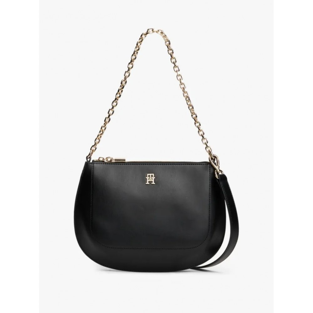 Γυναικεία Τσάντα Tommy Hilfiger Th Glam Conv Med Crossover AW0AW18143-BDS Μαύρη