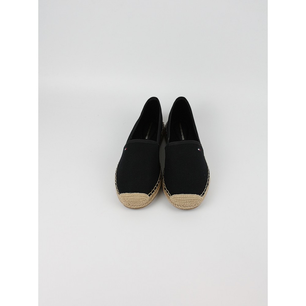 Γυναικεία Εσπανδρίγια Tommy Hilfiger Flag Canvas Espadrille FW0FW08541-BDS Μαύρο