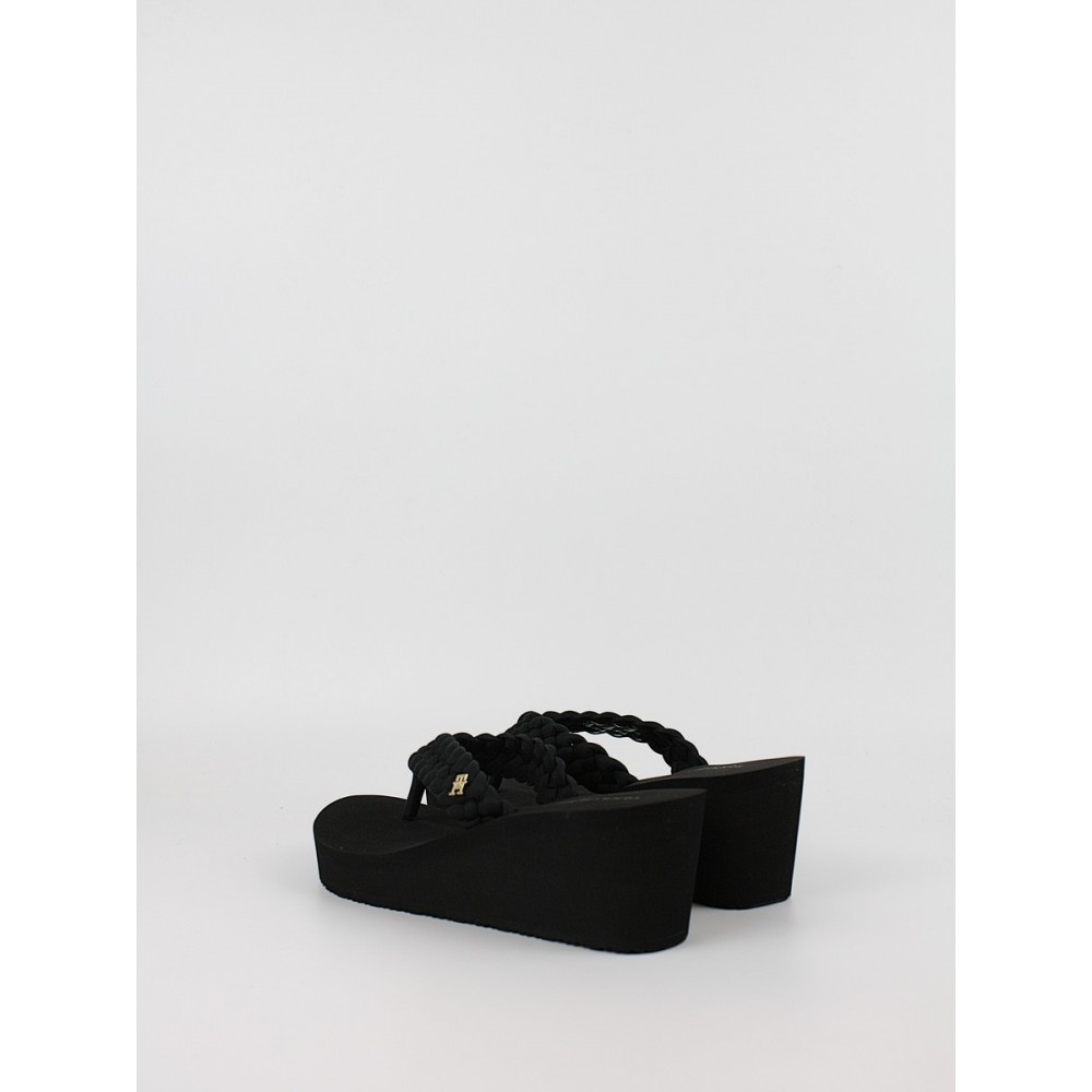Γυναικεία Σαγιονάρα Tommy Hilfiger Th Wedge Braided Summer Sandal FW0FW09198-BDS Μαύρη