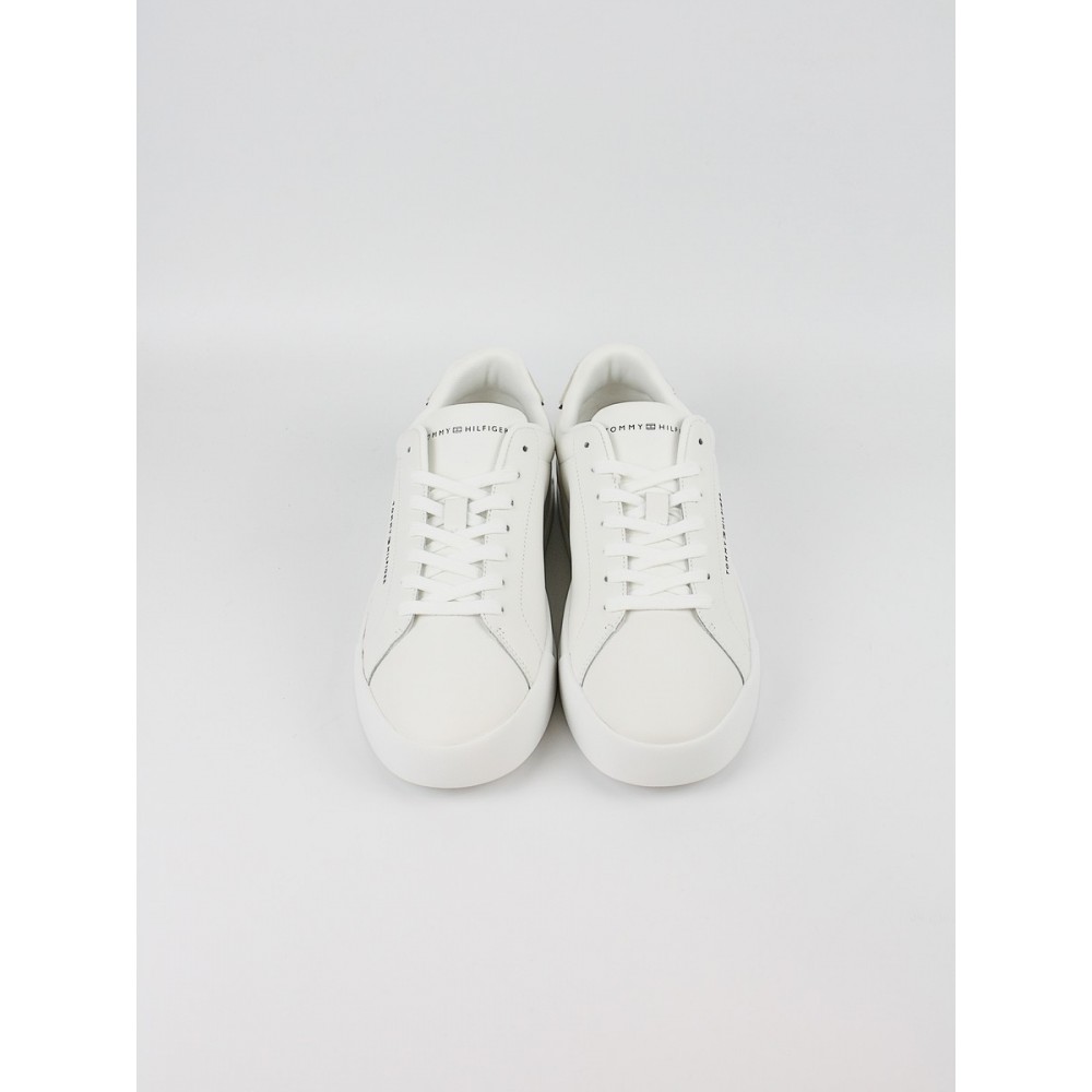 Ανδρικά Sneaker Tommy Hilfiger Th Court Leather Detail Ess FM0FM05367-0LE Ασπρο