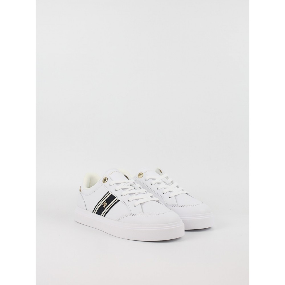 Γυναικεία Sneaker Tommy Hilfiger Th Chic Cupsole Webbing FW0FW09354-YBS Ασπρο