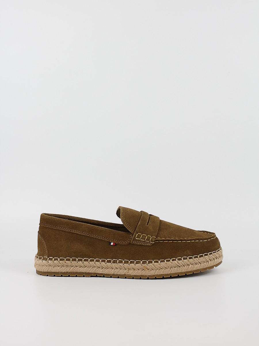 Ανδρικά ΜοκασίνιαTommy Hilfiger Flexible Hilfiger Sde Espadrille FM0FM05794-GVQ Καφέ
