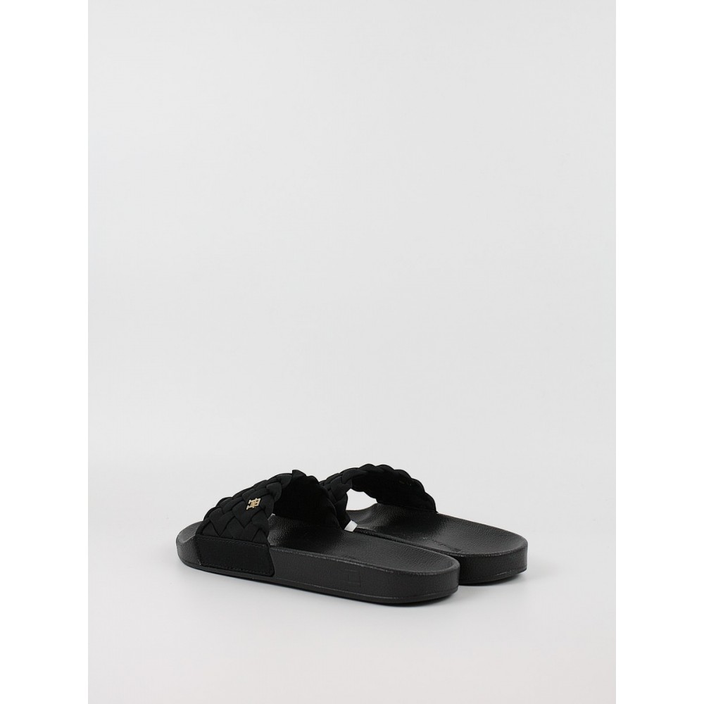 Γυναικεία Σαγιονάρα Tommy Hilfiger Th Braided Pool Slide FW0FW09203-BDS Μαύρη