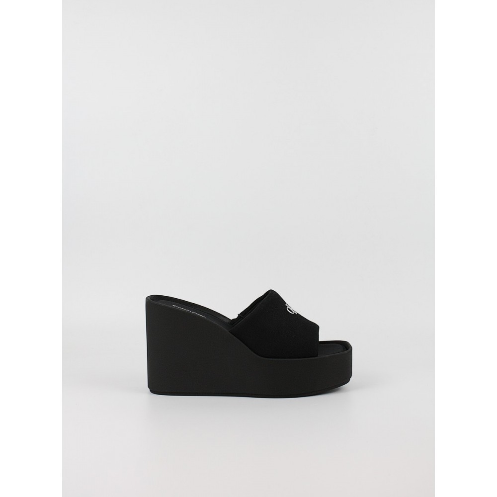 Γυναικεία Σανδάλια Calvin KLein Wedge 70 Sndl Canvas Mg HW0HW03134-0GJ Μαύρο
