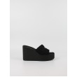Γυναικεία Σανδάλια Calvin KLein Wedge 70 Sndl Canvas Mg HW0HW03134-0GJ Μαύρο