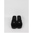 Γυναικεία Σανδάλια Calvin KLein Wedge 70 Sndl Canvas Mg HW0HW03134-0GJ Μαύρο