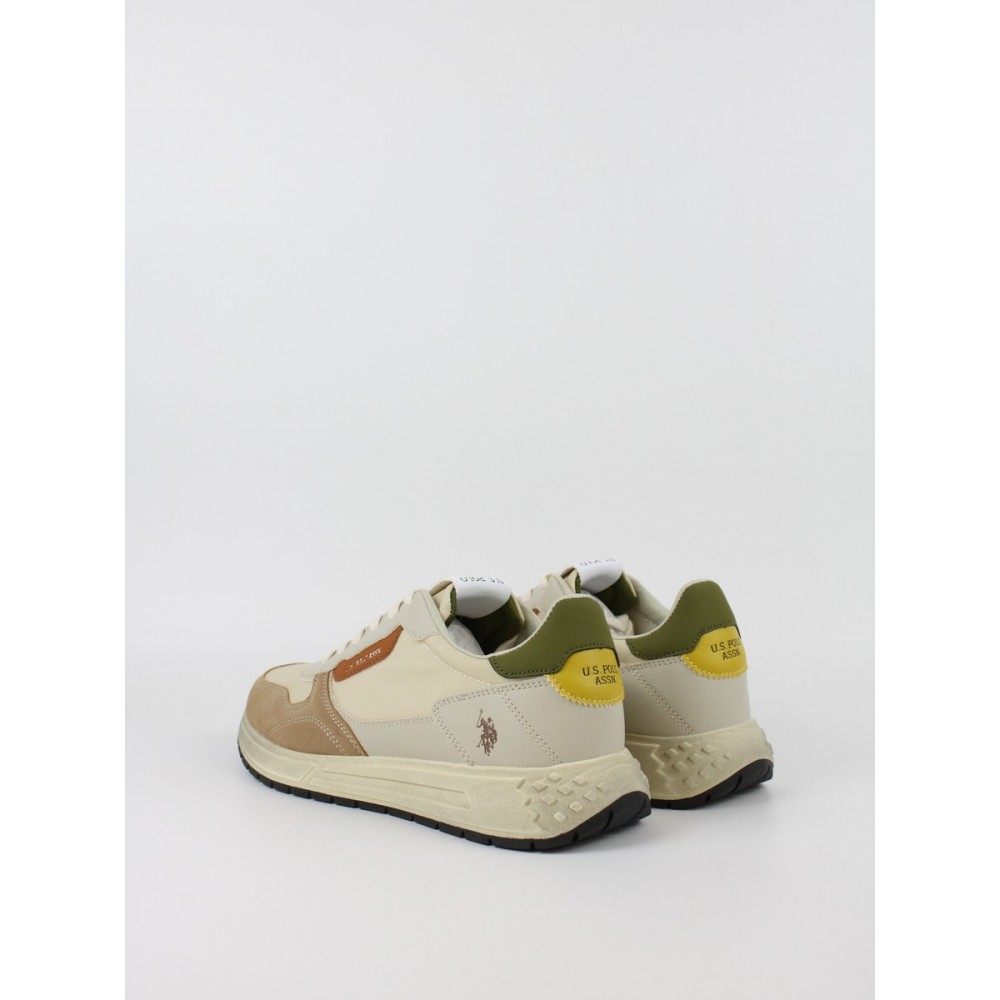 Ανδρικό Sneaker Us Polo Assn SENEKA004-BEI-OLI02 Μπεζ
