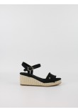 Γυναικεία Πλατφόρμα Tommy Hilfiger Mid Woven Wedge Espadrille Fringe FW0FW09470-BDS Μαύρη