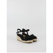 Γυναικεία Πλατφόρμα Tommy Hilfiger Mid Woven Wedge Espadrille Fringe FW0FW09470-BDS Μαύρη