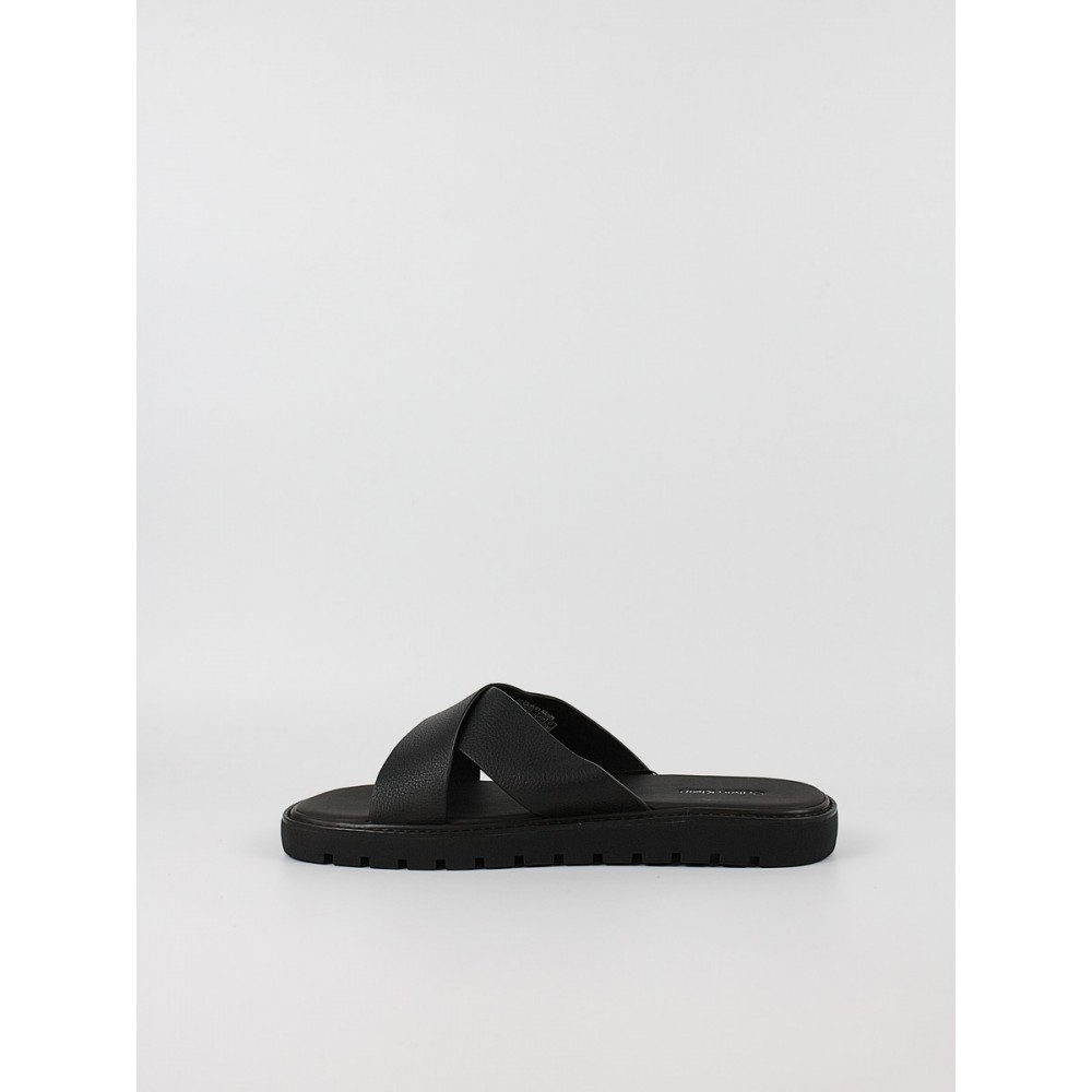 Ανδρική Σαγιονάρα Calvin Klein Sq Molded Sandal Xcross Lth HM0HM02235-0GJ Μαύρη