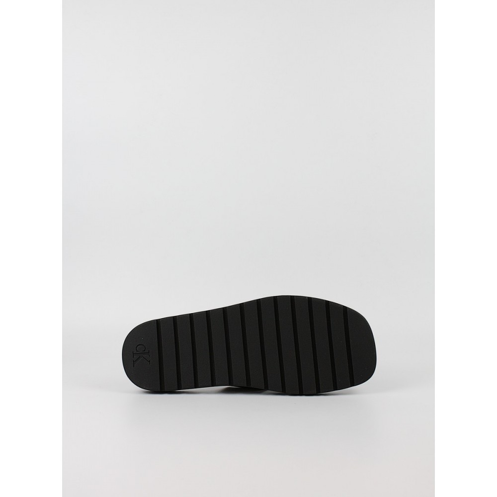 Ανδρική Σαγιονάρα Calvin Klein Sq Molded Sandal Xcross Lth HM0HM02235-0GJ Μαύρη