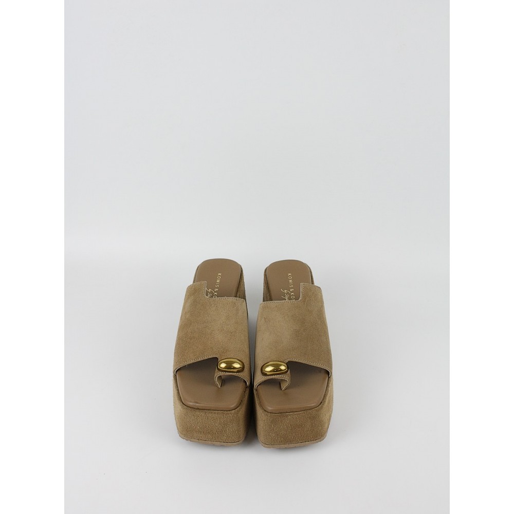 Γυναικεία Πλατφόρμα Komis-Komis E205 Tabacco