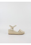 Γυναικεία Πλατφόρμα Tommy Hilfiger Mid Woven Wedge Espadrille Fringe FW0FW09470-ACI Μπεζ