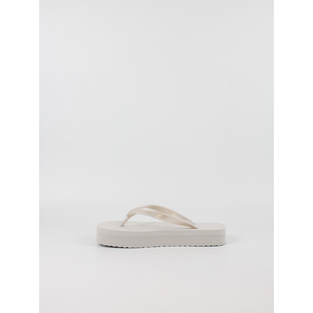 Γυναικεία Σαγιονάρα Calvin KLein Flatform Flip Flop Met Tpu YW0YW03120-PE6 Μπεζ